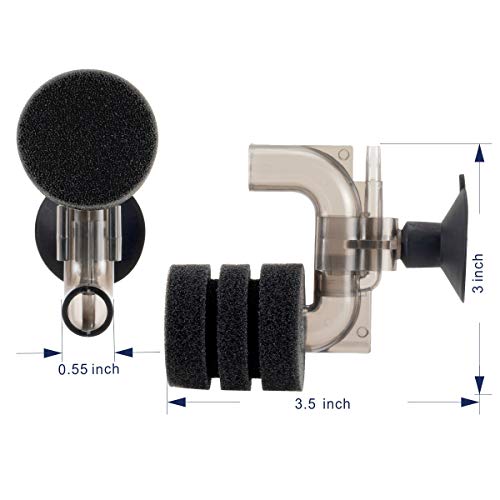 Image of hygger Super Mini Aquarium Single Sponge Filter for Small Fish Tank 0.5-5 Gallon (Pack of 2)
