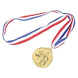 WESIEVYA 5 Medallas de Competición de Boxeo Doradas, Medallas Deportivas Decorativas de Aleación de Nailon y Zinc, Premio para Eventos Escolares y Deportes, Pack de 5 Piezas para Entrega