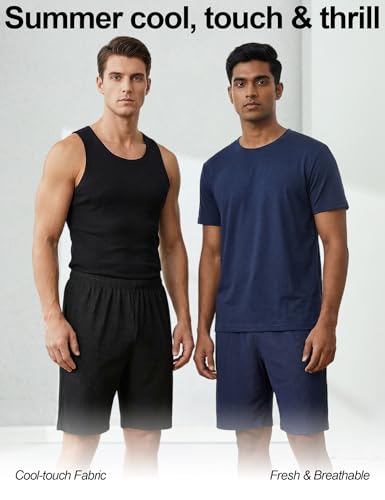 Image of Venzina Sports Shorts for Man Shorts Pant for Men Cooling Breathable Textured Fabric with Elastic Waistband for Gym Running Workout Training
