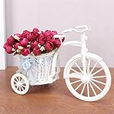  Mini Estilo rústico Conjunto de Flores Artificiales Falsas Flor + jarrón de Vacaciones Sala de Estar jardín Accesorios para Fotos decoración Flor de Seda-L
