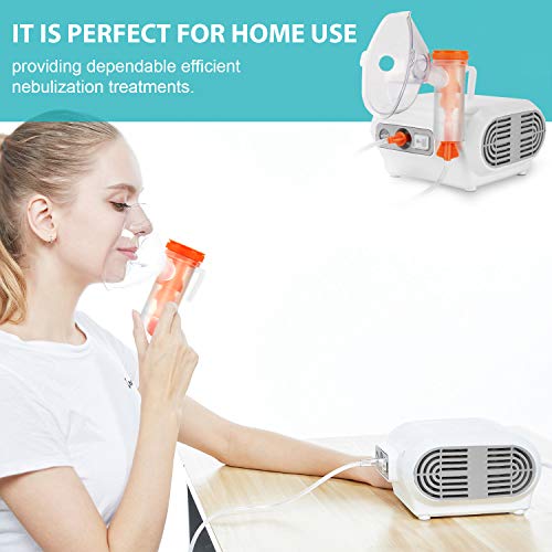 MGLIFMLY Portable Compressor Nebuliser, Home Nebuliser Machine Personal Steam Atomizer for Kids and Adult, Jet Nebuliser Compressor with 1 Set Accessories