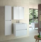 NOJA Schwan 600-800 - Conjunto de mueble de baño con espejo y foco LED (acabado blanco)