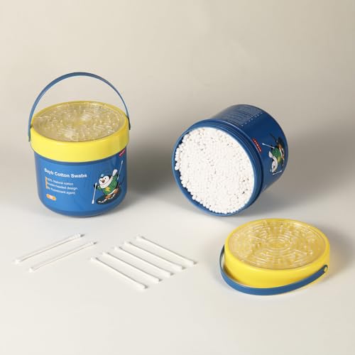 Baby Cotton Swabs | 600 Count Ultra-Gentle Mini Q tips with Spiral Design & Ear Spoon Tip for Safe Cleaning of Babies, Newborns, Sensitive Ears, and Precision Makeup Application