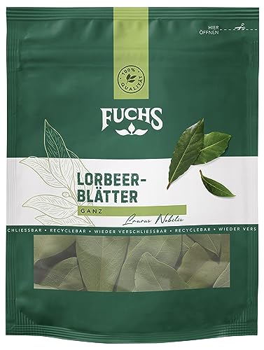 Fuchs Gewürze - Lorbeerblätter im wiederverschließbaren, recyclebaren Beutel - aus natürlichen...