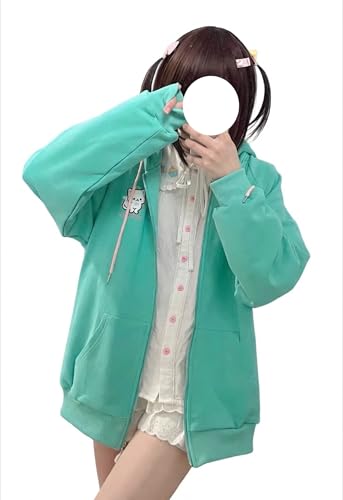 Image of Pokn Y2K Zip Up Hoodie Jojifuku Cutecore Kawaii Hoodie Clothes Women Long Sleeves Tops Graphic Cutecore Shoujo Clothes