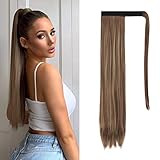 【Material de Calidad】 La coleta postiza lisa (extensiones de cabello) de FESHFEN está hecha 100% de fibra sintética Kanekalon de alta resistencia al calor y clip de alta calidad que hacen que el mantenimiento sea más fácil.