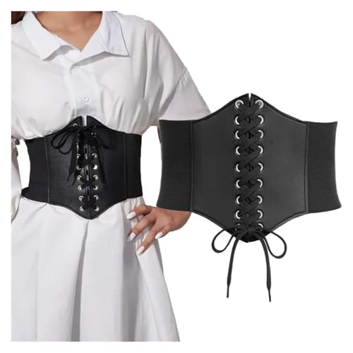 Corset Belt Women Wide Belt PU Leather Underbust Corset Crop Top Vest Waist Belt Double Buckle Cincher4