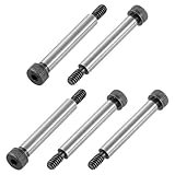QUARKZMAN Legierungstahl Sechskantkopf Schulter Schrauben, 1-1/2 Schulterlänge, 1/4 Schulterdurchmesser, #10-24 Gewinde, 5 Stück