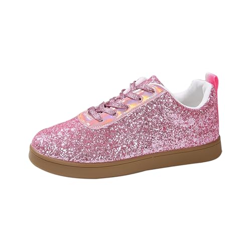 Chaussures de running à paillettes femme baskets de jogging à lacets respirantes