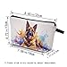YULUENZE German Shepherd Makeup Bag Cute Small Organizer Bag with Zipper German Shepherd Puppy Print Cosmetic Bag Birthday Gifts for Dog Lovers Women Friends