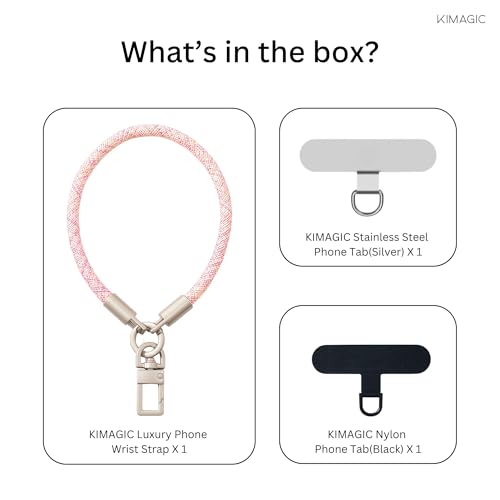 Image of KIMAGIC Luxury Phone Wrist Strap - Premium Elegant Anti-Lost Lanyard, Original Design with Sophisticated Texture