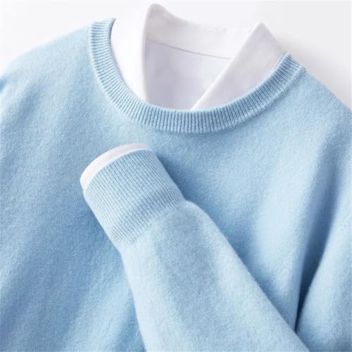 Men's Cashmere Sweater O-Neck Pullovers Loose Knitted Top Long Sleeve Classic Jumpers Tops3