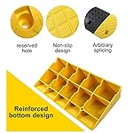 Curb-RampThreshold-Bridge-TrackCar-Slope-RampStable-Grid-Structurefor-Loading-DockSidewalkCarScooterBikeMotorcycleColorBlackSize25-27-13cm
