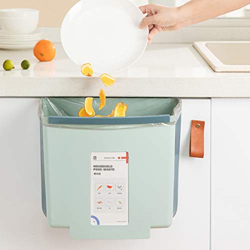 Caneca de basura plegable para cocina 9 litros blanca miniatura 6