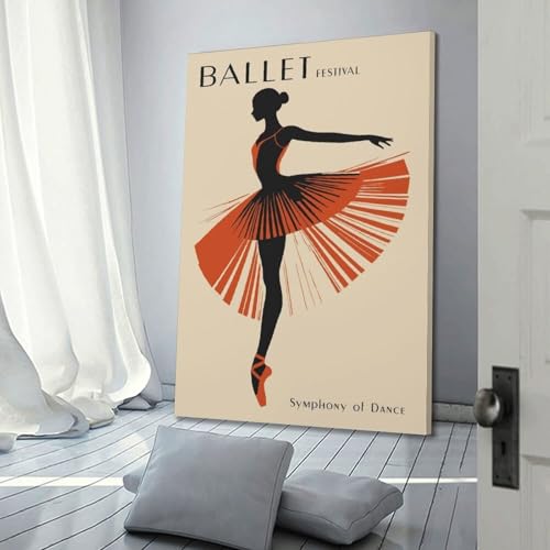 Poster de danse ballet orange WIZIGM 30x45cm