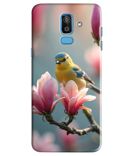Image of Sparrow Birds Nature Printed Hard Back Case Cover Compatible for Samsung Galaxy J8 / Samsung Galaxy A6 Plus (Multicolor) - D1669