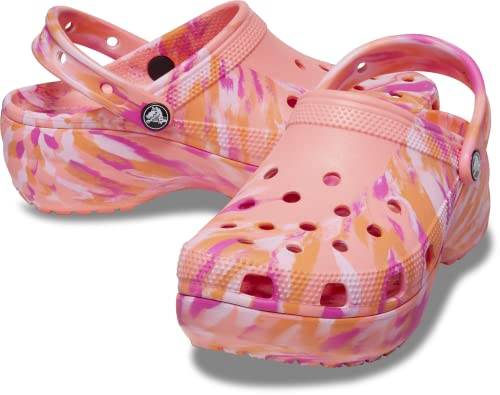 Crocs Women's Classic Platform Clog, Guava/Multi, 8 #TOP6