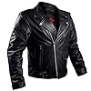 Alpha Black Leather Motorcycle Jacket – Motorcycle Armour with Genuine Biker CE Armor for Shoulder, Back & Elbows, Mens Biker Jacket for All Season with Concealed Carry | Small (Black) #4