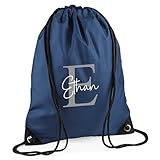 Chicken Craft Customisable Personalised Drawstring Bag - Ideal PE Kit, Gym, and Swimming Bag for Boys, Girls, Kids in Nursery and Primary School, Available with Monogrammed Initial and Name - Image 3