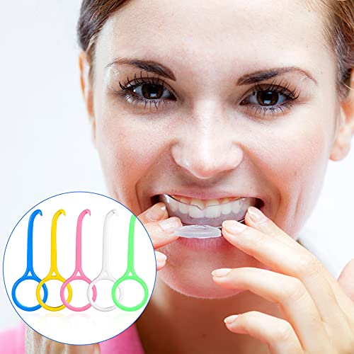 5 Pieces Retainer Aligner Removal Tool Kits Invisible Chew and Remover Tool Invisible Aligner Braces Remover Hook for Tooth Cleaning Oral Care(White, Yellow, Pink, Green, Blue)