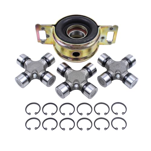 ApplianPar Drive Shaft Center Support Bearing and U-Joints kit for Toyota Tacoma 1995-2015 T100 1993-1998 Tundra 2000-2015 4WD