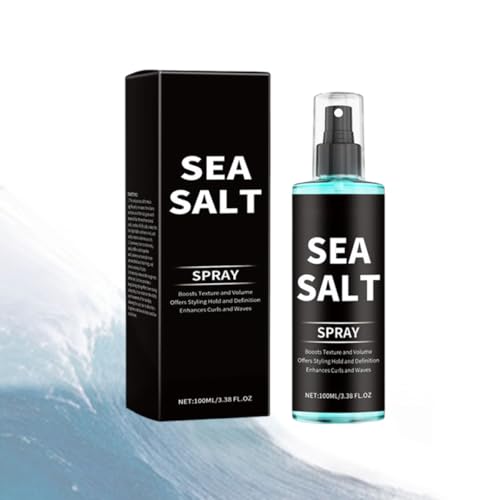 Spray Fijador de Rizos con Sal Marina, Spray Fijador de Rizos Natural con Sal Marina para Hombres, Texturizante para Cabello Masculino para Rizos Naturales (1PCS)