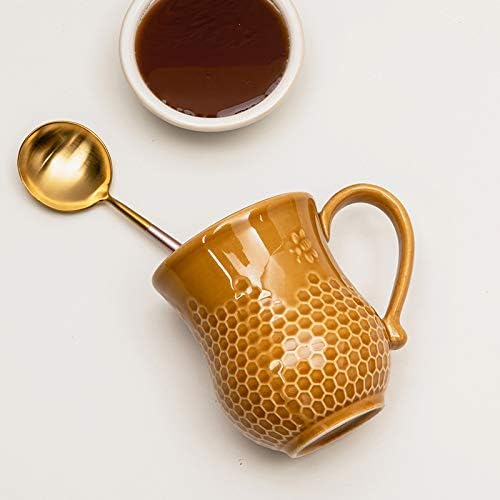 Miniatura 3 de Bee&Honeycomb Design Taza de café de cerámica Taza de té - Marrón