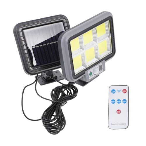 OSALADI 1 Juego Lámpara De Pared Poste De Luz Aire Libre Planta Luces De Linterna De Pared Solar Bombillas Linternas Luces De Jardín Con Energía Solar Lámpara Solar Black Polisilicio