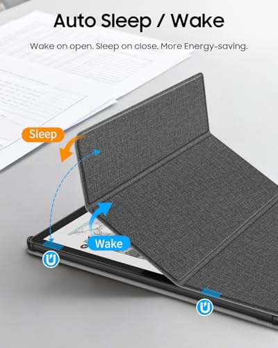 Fintie Trifold Case for 11\" Kindle Scribe 3rd Generation 2025 - [Built-in Pen Holder] Two Viewing Angles Stand Cover with Auto Sleep/Wake for 2025 Kindle Scribe Colorsoft eReader, Gray - Thumbnail 5