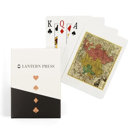 Lantern Press Luxembourg, Mapa Panorámico, 52 Naipes de Poker