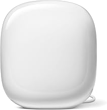 Google WiFi Pro - Wi-Fi 6E Reliable Home WiFi System with Effective Coverage for Your Home Mesh WiFi Router Snow GA03030-EU, Pack of 1