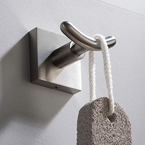 Kraus Ventus Bathroom Robe and Towel Double Hook, Brushed Nickel Finish, KEA-17702BN by Kraus - Used condition - Image 6