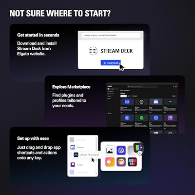 Elgato Stream Deck + White - Studio Controller with LCD Keys, Dials, and Touch Strip for Post Production in Adobe Premiere Pro, Photoshop, DaVinci Resolve, Final Cut Pro - Workflow Automation