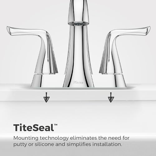 Pfister Willa Bathroom Sink Faucet, 4-Inch Centerset, 2-Handle, 3-Hole, NSF Certified, Polished Chrome Finish, LF048MALCC thumbnail 4