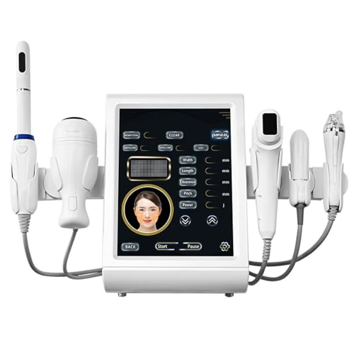 GHJIUYTFV Máquina portátil antienvejecimiento 9D, Lifting Facial 5 en 1, 360 Cartuchos, reafirmante y eliminador de Arrugas.