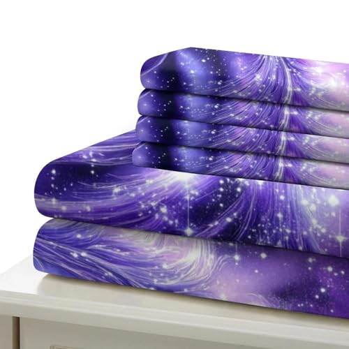 Housse de couette microfibre ultra douce impression 3D cheval pourpre - 7