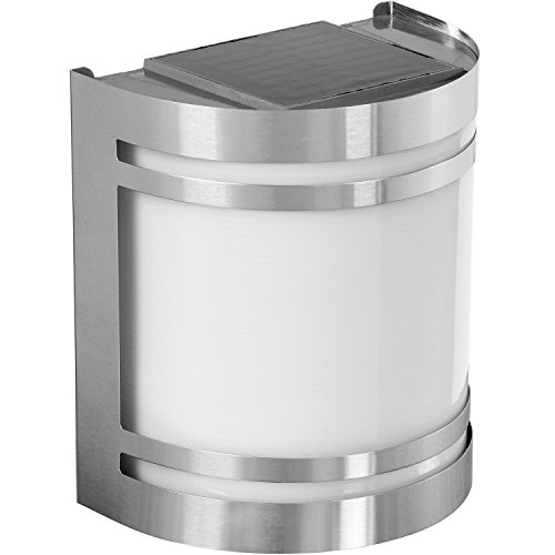 Preisvergleich Produktbild VOLTRONIC® Solar-Wandleuchte aus Edelstahl, Wandleuchte mit LED, Gartenleuchte LED Solarlampe außen Garten