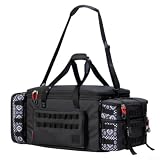 Große 67L Camping Aufbewahrungstasche, Oxford Tuch Outdoor Gear Organizer mit gepolstertem Schutz und Seitentaschen, für Wandern Reisen schwarz