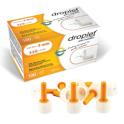 Droplet Pen Needles, 32G x 5mm, 100 Ct