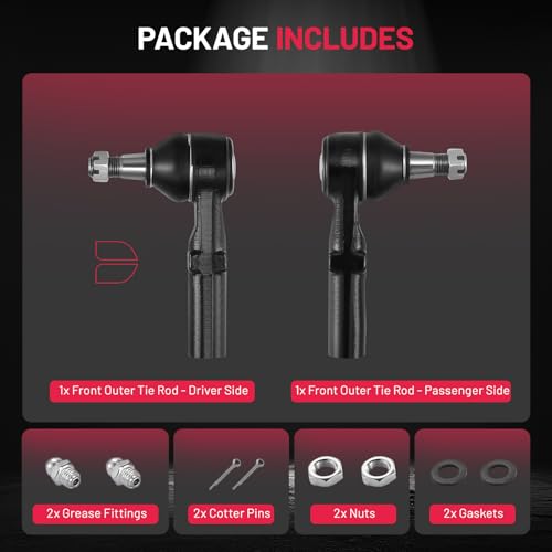 BDFHYK 2PC Outer Tie Rod Kit for Dodge Ram 1500 02-08, 2500 3500 03-10 by BDFHYK - Used condition - Image 3