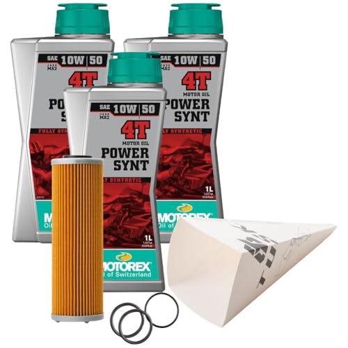 Tusk 4-Stroke Oil Change Kit Motorex Power Full Synthetic 4T 10W-50 For KTM 890 Adventure 2021-2023