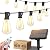 Stright 60FT Solar String Lights Outdoor Weatherproof with Remote, Solar Powered LED Edison Bulb 15 Sockets Outdoor String Lights for Outside Patio Backyard Fence Halloween Christmas Decorations