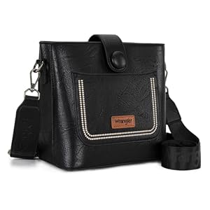 Wrangler Crossbody Purses for Women Cute Handbag and Shoulder Bag for Ladies WG114-1101BK