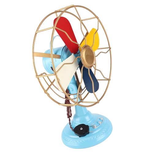 [UTILIZZO VERSATILE] Perfetto per librerie, scrivanie, tavolini e altro ancora, questo ventilatore da tavolo vintage aggiunge un tocco di raffinatezza a qualsiasi spazio.
