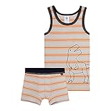 60° Grad waschbar Sanetta Jungen Unterwäscheset zweiteilig mit Dino-Motiv, grau 116