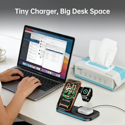 74% Off 3-in-1 Wireless Charging Station for iPhone, Watch, AirPods