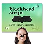 LivaClean (102 Strips Charcoal Blackhead Remover Pore Strips for Face Nose Pores, Blackheads Removal, Blackheads Removers, Blackhead Remover Strip