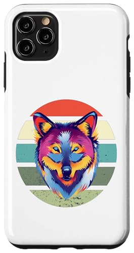 Colorful Wolf Head Art Face Wollf Lover Wildlife Animals Case for iPhone 11 Pro Max