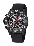 Extrem kratzfestes Saphirglas KHS Shooter MKII Chronograph HiCon SH2CHC.SB mit Silikonband schwarz