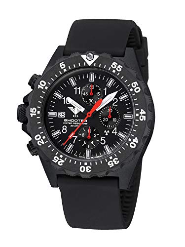 KHS Shooter MKII Chronograph Operation Timer SH2COT.SB with Silicone Strap Black